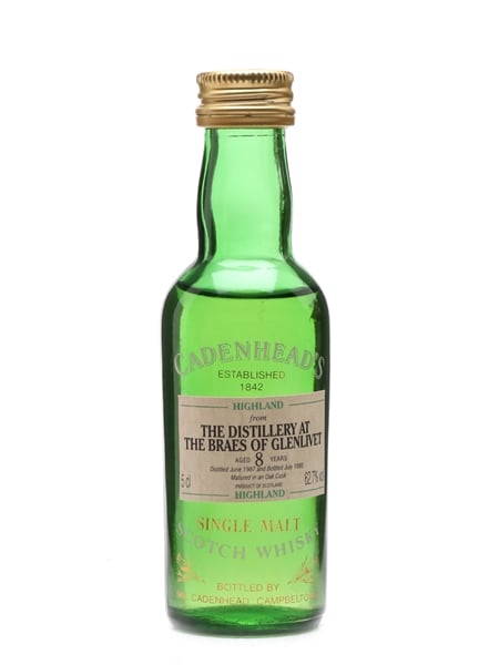 Braes Of Glenlivet 1987 8 Year Old Cadenhead's 5cl / 62.7%