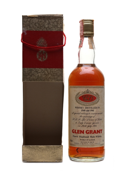 Glen Grant 1948 & 1961 Royal Wedding Bottled 1981 - Gordon & MacPhail 75cl / 40%