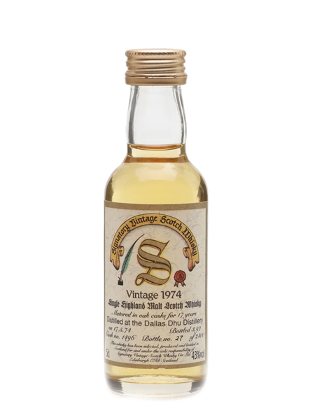 Dallas Dhu 1974 17 Year Old Signatory 5cl / 43%