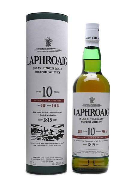 Laphroaig 10 Year Old Cask Strength Bottled 2017 - Batch 009 70cl / 58.1%