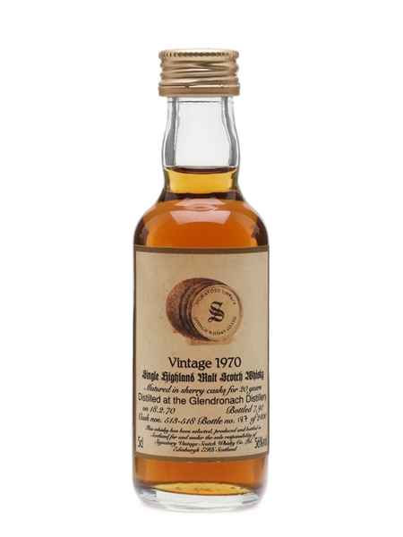 Glendronach 1970 20 Year Old Signatory 5cl / 56%