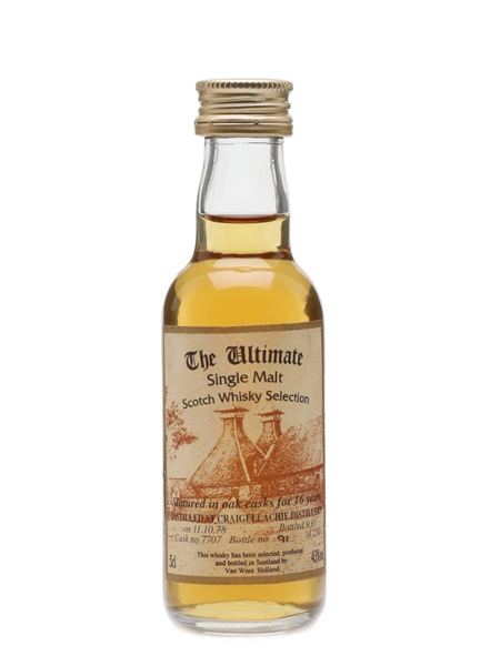 Craigellachie 1978 16 Year Old Van Wees 5cl / 43%