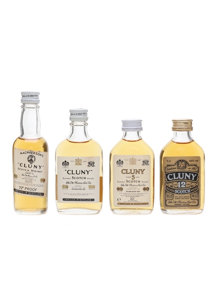 Cluny 5 & 12 Year Old Bottled 1960s-1980s 4 x 5cl