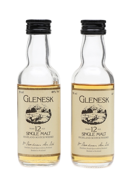 Glenesk 12 Year Old Bottled 1980s 2 x 5cl