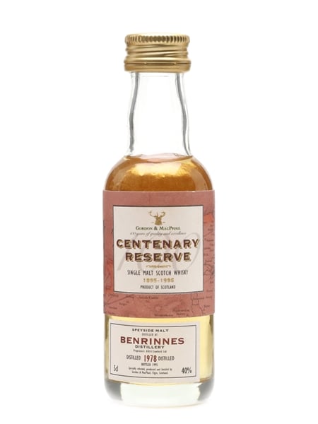 Benrinnes 1978 Centenary Reserve Bottled 1995 - Gordon & MacPhail 5cl / 40%