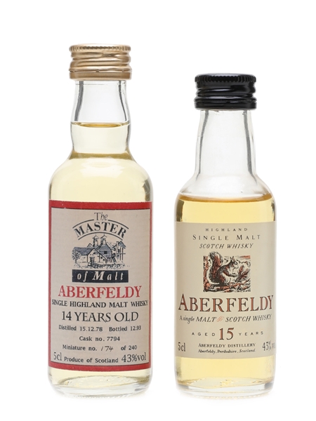 Aberfeldy 14 Year Old & 15 Year Old  2 x 5cl