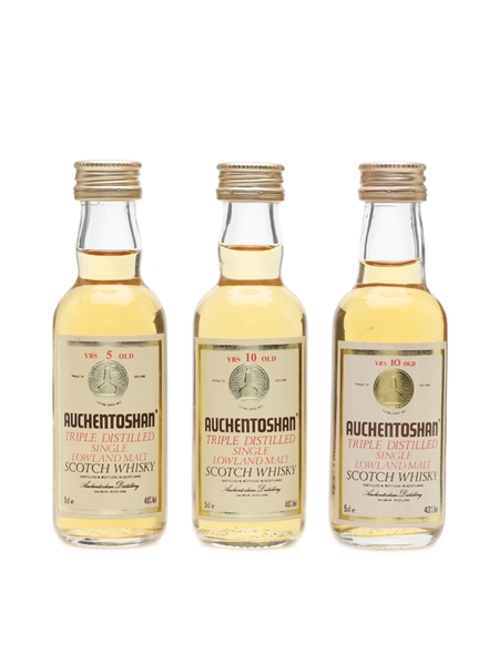 Auchentoshan 5 Year Old & 10 Year Old  3 x 5cl