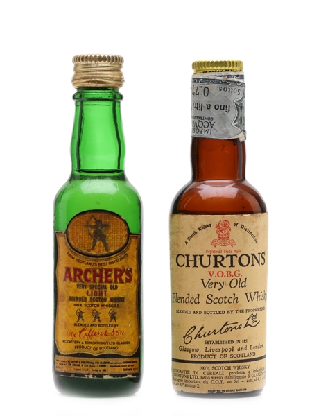 Churton's VOBG & Archer's Bottled 1960s 2 x 5cl / 40%