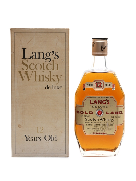 Lang's 12 Year Old Gold Label Bottled 1970s 75.7cl / 43%