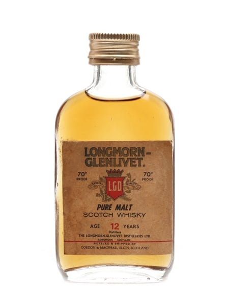 Longmorn Glenlivet 12 Year Old Bottled 1970s Gordon & MacPhail 5cl / 40%