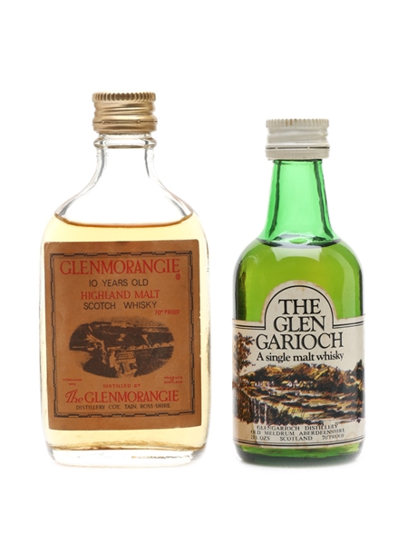 Glenmorangie & Glen Garioch Bottled 1970s 2 x 5cl / 40%