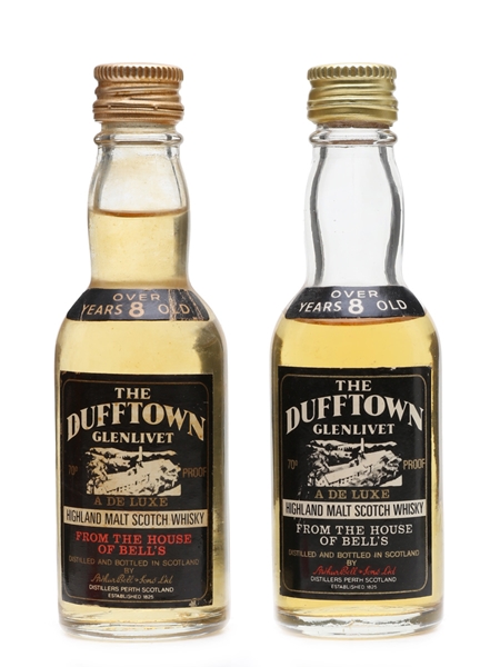 Dufftown Glenlivet 8 Year Old 70 Proof  2 x 5cl