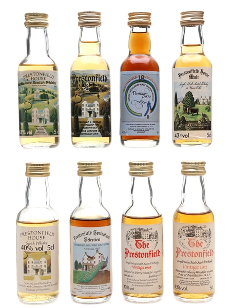 Prestonfield House Vintage Malts & Blends Bowmore, Springbank 8 x 5cl