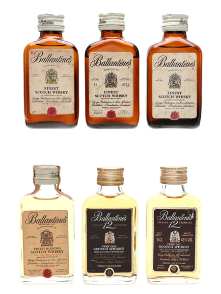 Ballantine's Finest & 12 Year Old  6 x 5cl