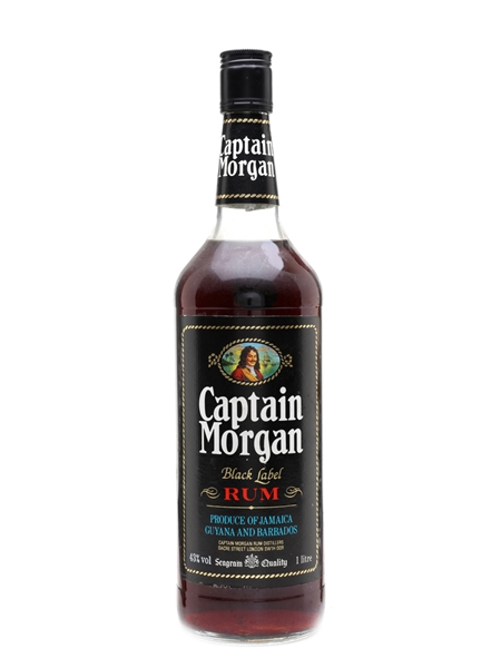 Captain Morgan Black Label Rum Bottled 1980s 100cl / 43%