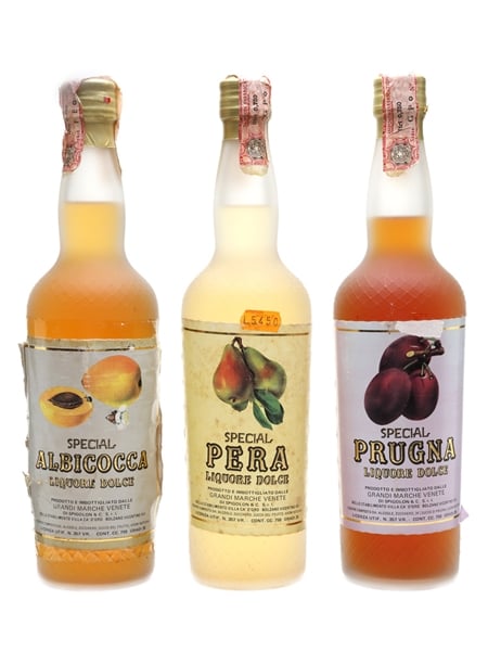 Spigolon Fruit Liqueurs Albicocca, Pera, Prugna 3 x 75cl / 35%