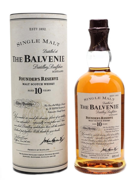 レア品The Balvenie Founder's Reserve 10年 Balvenie 10 Year Old Founder's Reserve - Lot 26222 - Buy/Sell
