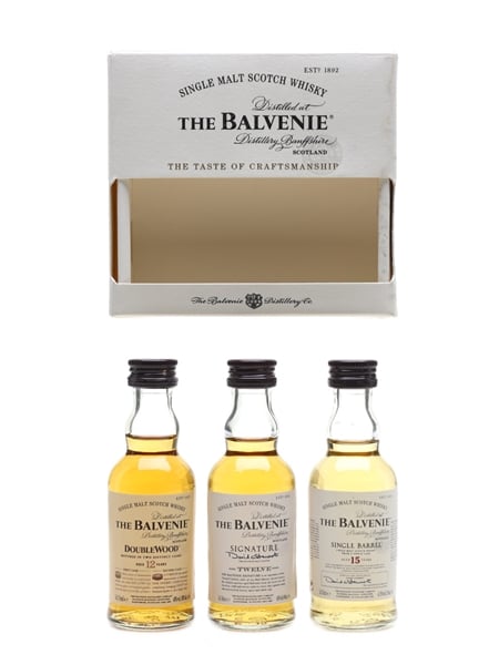 Balvenie Miniatures Set Double Wood, Signature, Single Barrel 3 x 5cl