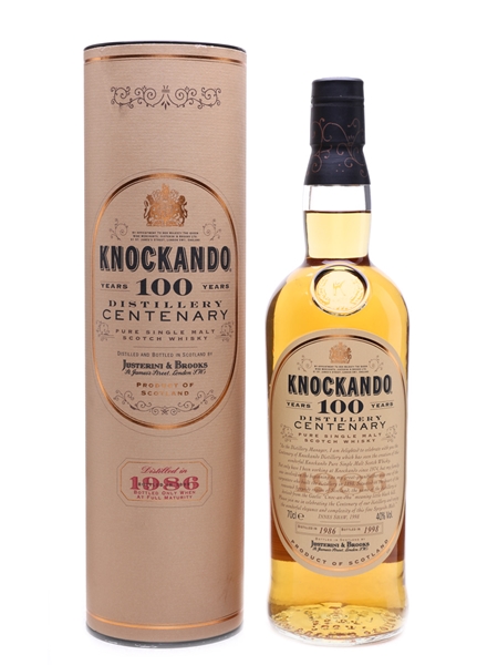 Knockando 1986 Bottled 1998 - 100th Anniversary 70cl / 40%