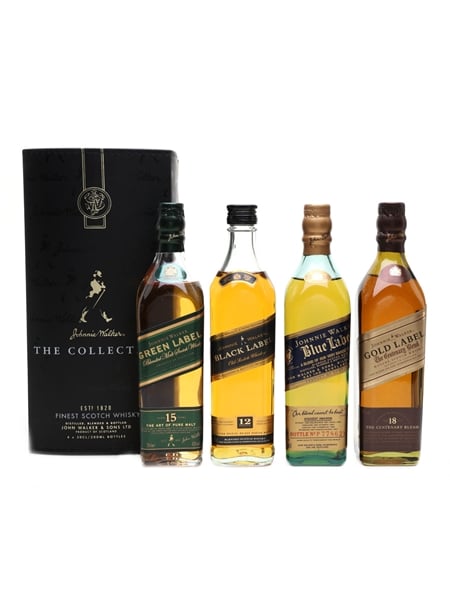 Johnnie Walker The Collection Black, Green, Gold & Blue Label 4 x 20cl