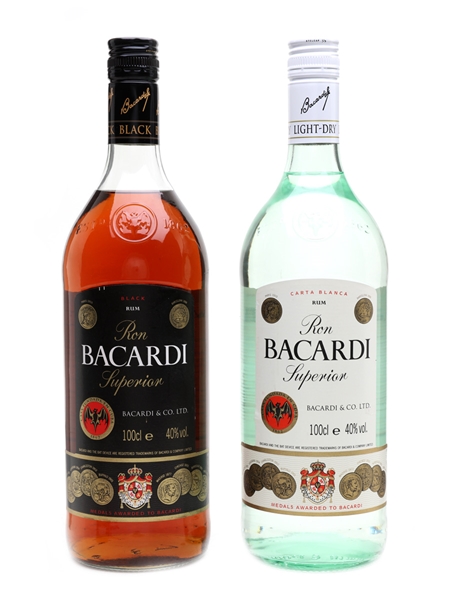 Bacardi Carta Blanca & Black  2 x 100cl / 40%