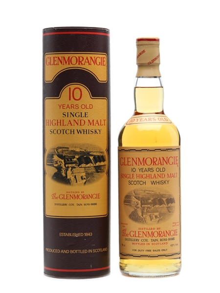 Glenmorangie 10 Years Old Bottled 1980s Duty Free 75cl