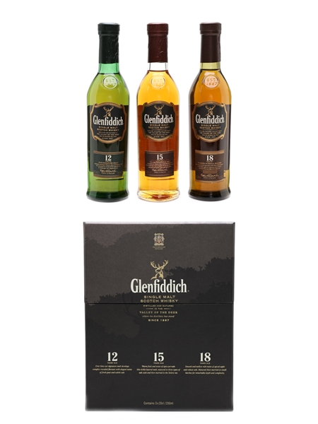 Glenfiddich Set 12, 15 & 18 Year Old 3 x 20cl / 40%