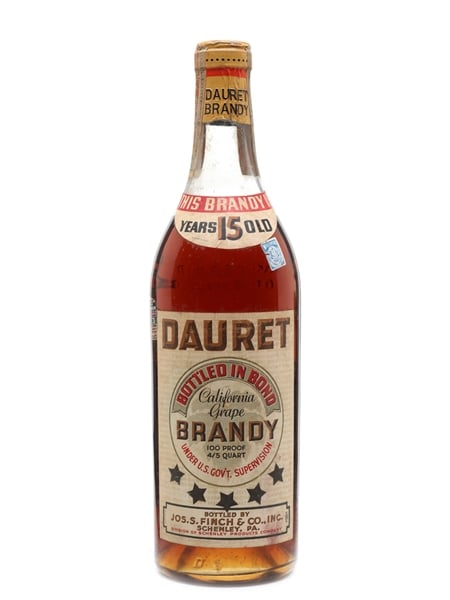 Dauret 1922 15 Year Old Brandy Bottled 1938 - California Wine Association 76cl / 50%