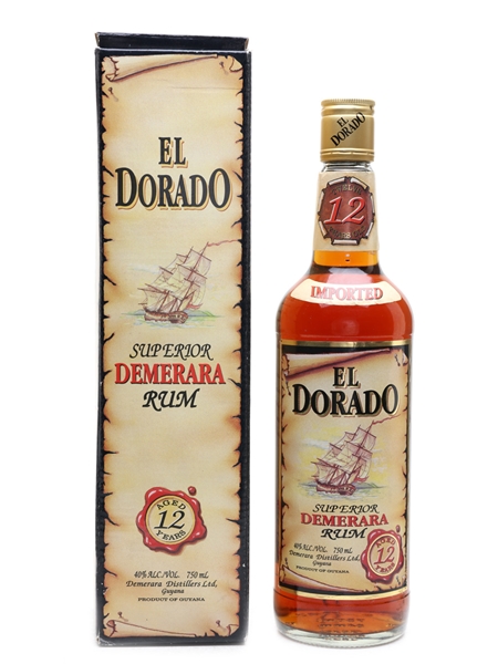 El Dorado Demerara Rum 12 Year Old Bottled 1980s 75cl / 40%