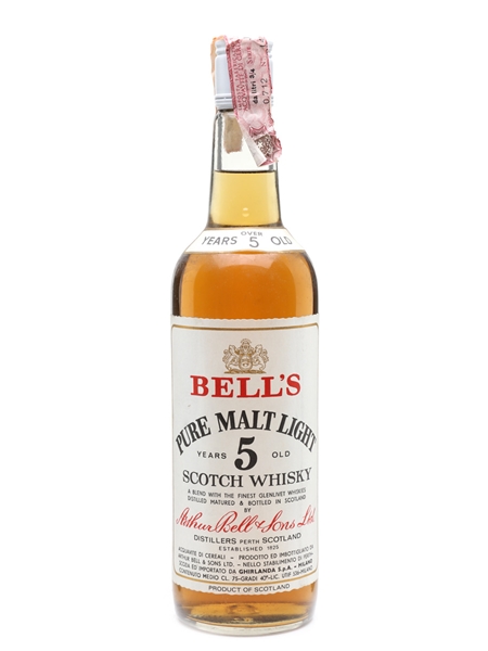 Bell's 5 Year Old Pure Malt Light Bottled 1970s - Ghirlandia 75cl / 40%