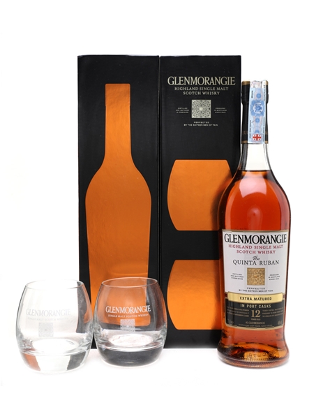 Glenmorangie Quinta Ruban 12 Year Old - Glass Set 70cl / 46%