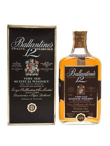 Ballantine's 12 Year Old Bottled 1960s - Spirit 75cl / 43%