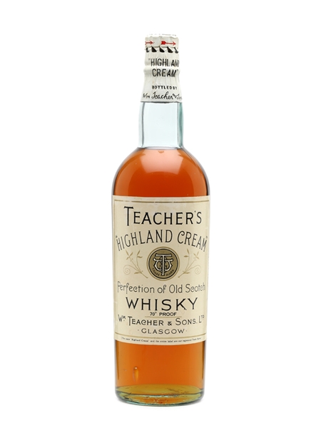 Teacher's Highland Cream Bottled 1950s 75cl