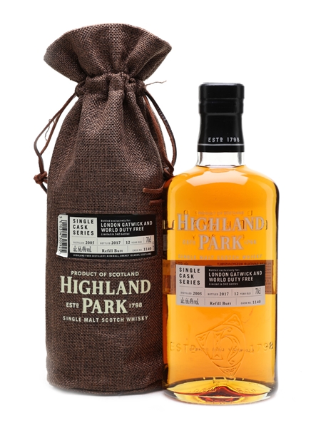 Highland Park 2005 Single Cask 12 Year Old - London Gatwick & World Duty Free 70cl / 66.4%