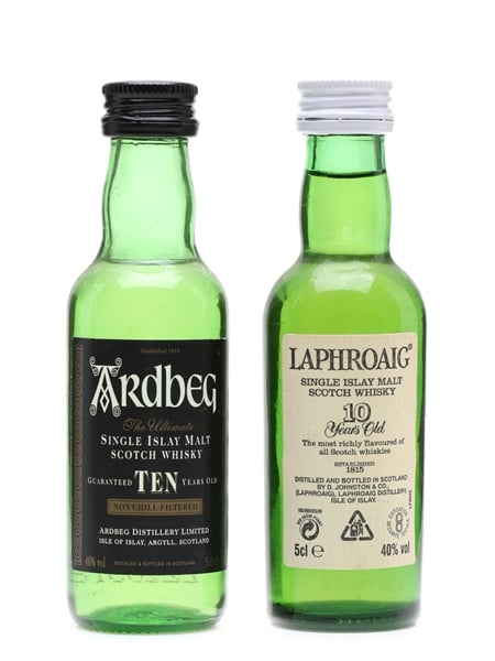 Ardbeg 10 Year Old & Laphroaig 10 Year Old  2 x 5cl