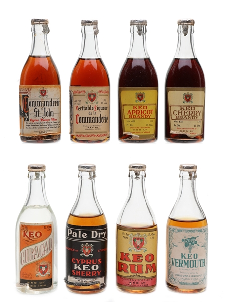 Keo Spirits & Liqueurs Bottled 1960s 8 x 5cl