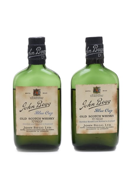 John Begg Blue Cap (Royal Lochnagar) Bottled 1950s-1960s 2 x 5cl / 40%