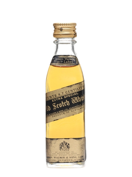 Johnnie Walker Black Label 12 Year Old Bottled 1980s 4.7cl / 40%