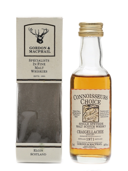 Craigellachie 1971 Connoisseurs Choice Bottled 1990s - Gordon & MacPhail 5cl / 40%