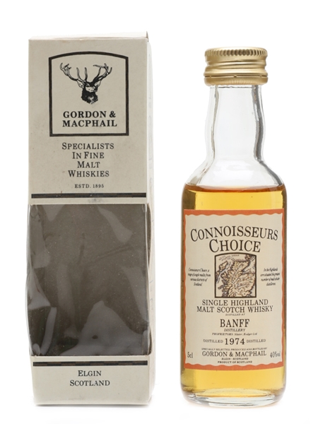 Banff 1974 Connoisseurs Choice Bottled 1990s - Gordon & MacPhail 5cl / 40%