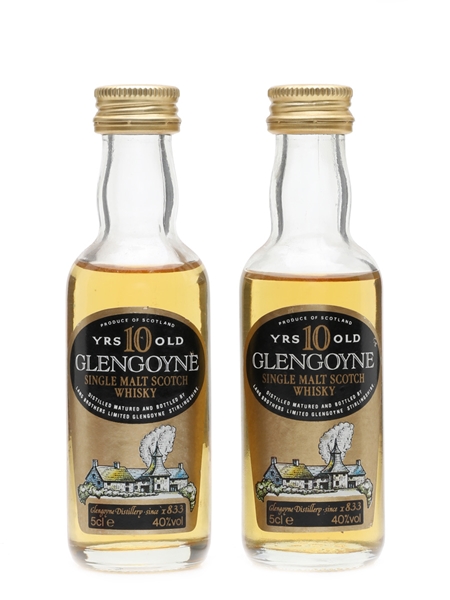 Glengoyne 10 Year Old Bottled 1990s 2 x 5cl / 40%