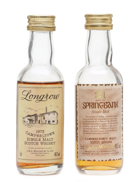 Springbank 21 Year Old & Longrow 1973  2 x 5cl / 46%