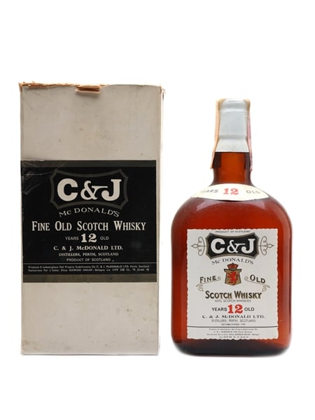 C & J McDonald's 12 Year Old Bottled 1960s - Giorgio Gnudi 75cl / 43%