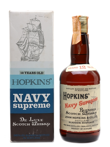 Hopkins' Navy Supreme 12 Year Old Bottled 1970s 75cl / 43%