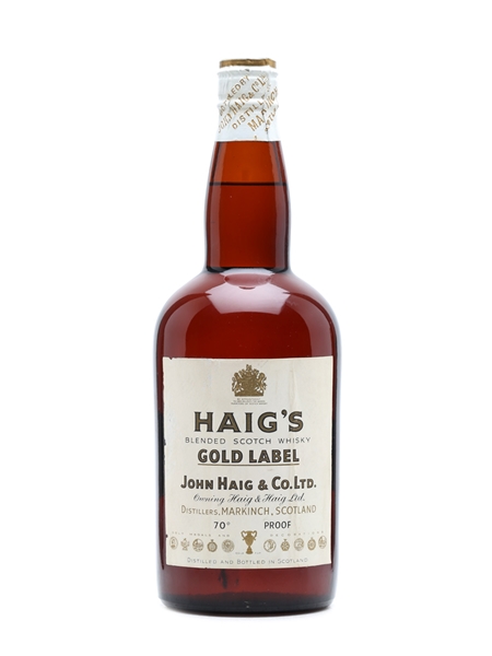 Haig's Gold Label Spring Cap Bottled 1950s 75cl