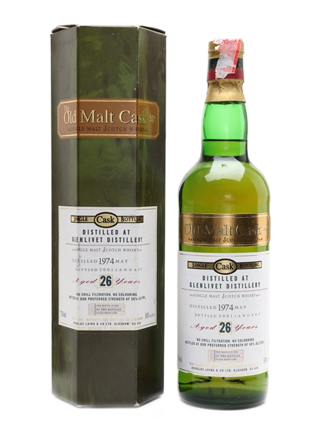 Glenlivet 1974 26 Year Old The Old Malt Cask Bottled 2001 - Douglas Laing 70cl / 50%