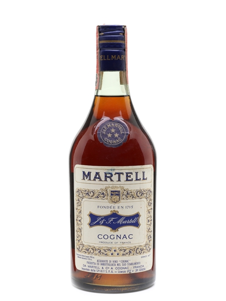 Martell 3 Star Bottled 1970s - Spirit 75cl / 40%