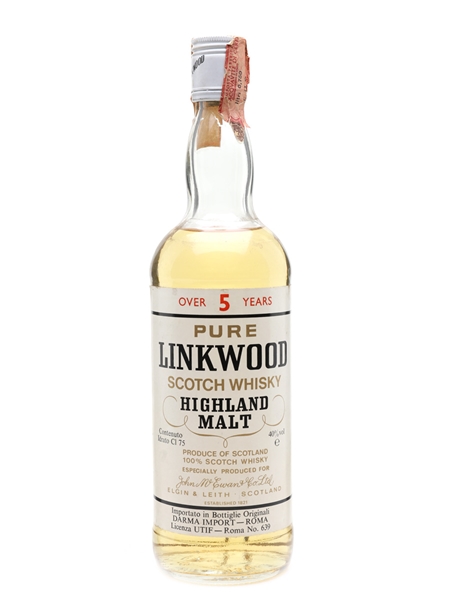 Linkwood 5 Year Old Bottled 1970s - Darma Import 75cl / 40%