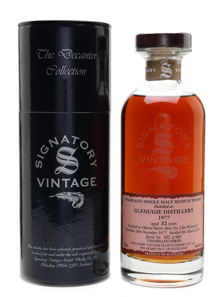 Glenugie 1977 32 Year Old Bottled 2010 - Signatory Vintage 70cl / 46%