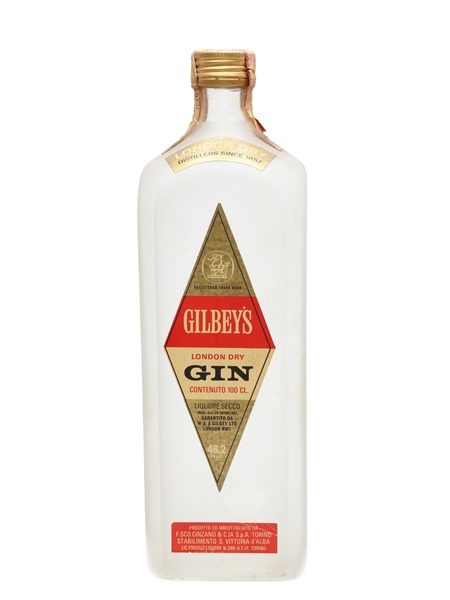 Gilbey's London Dry Gin Bottled 1960s - Cinzano 75cl / 46.2%